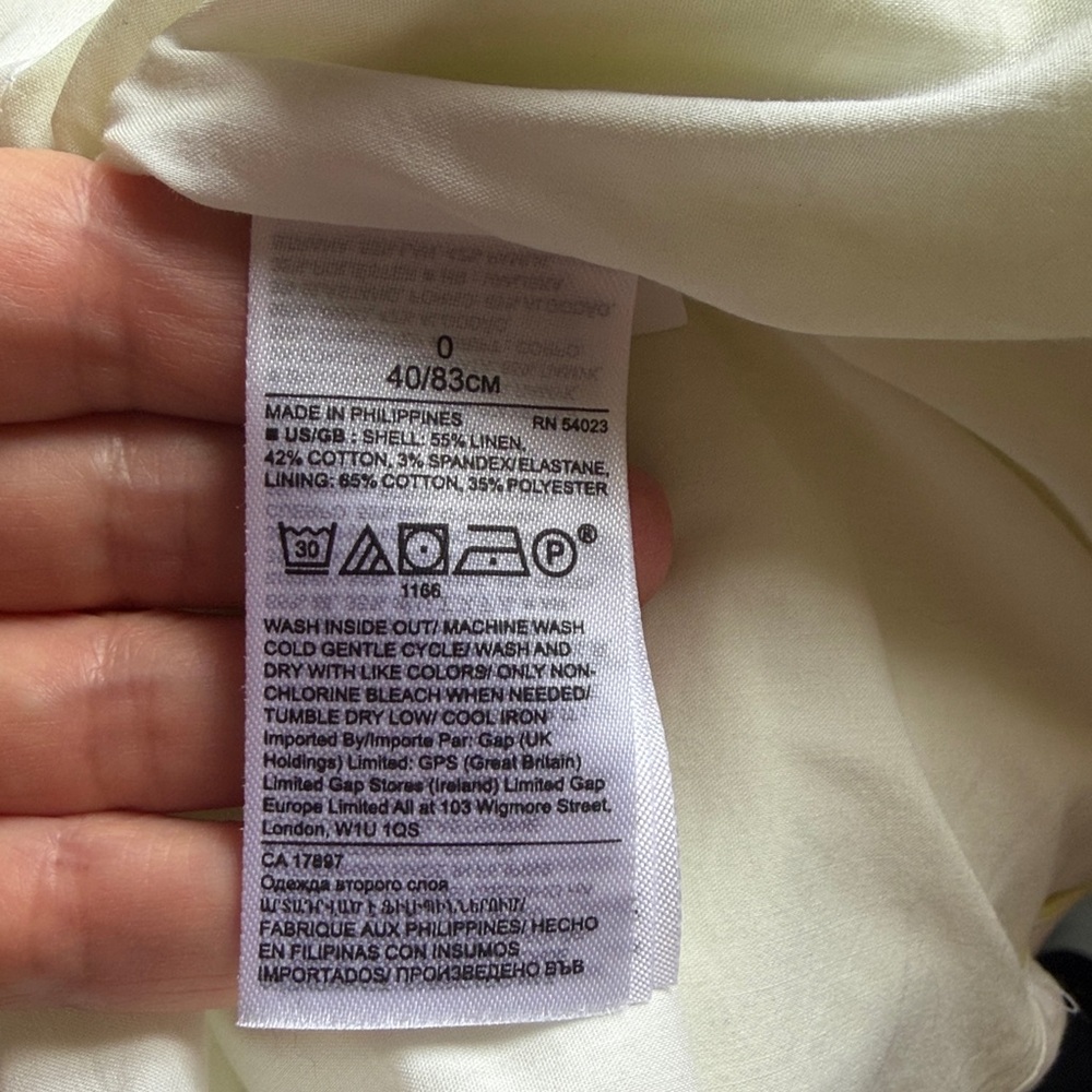 Banana Republic Double Breasted Linen Cotton Blazer (Size 0) - Picture 7 of 7